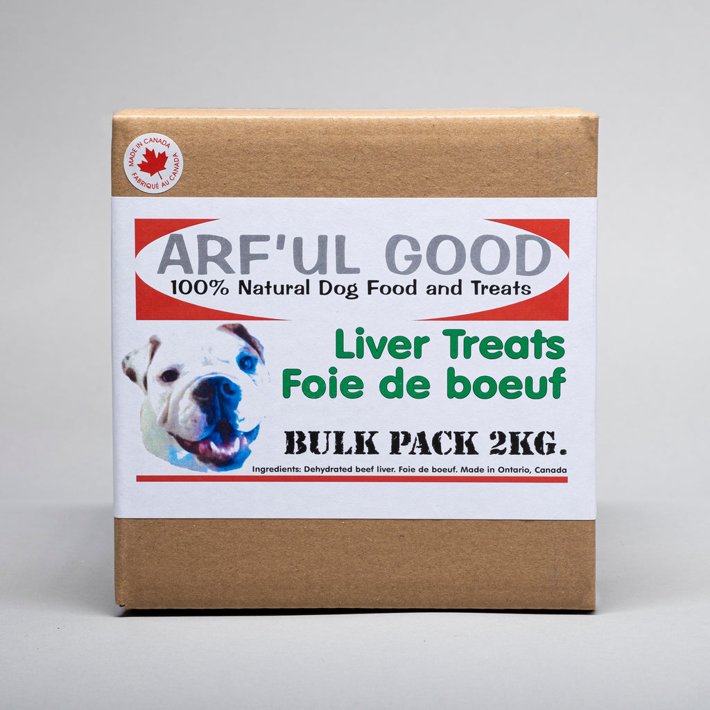 Dehydrated 100% Canadian Beef Liver.  Beef Liver Treats 2 Kg. box. 