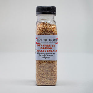 Food Topper - Dehydrated Ground Chicken Breast - 140 gr. bottle